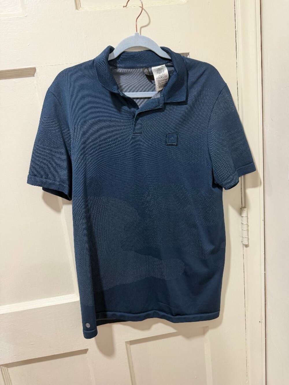 Adidas Primegreen Golf Polo Men's M Navy Tonal Camo Performance Stretch Shirt